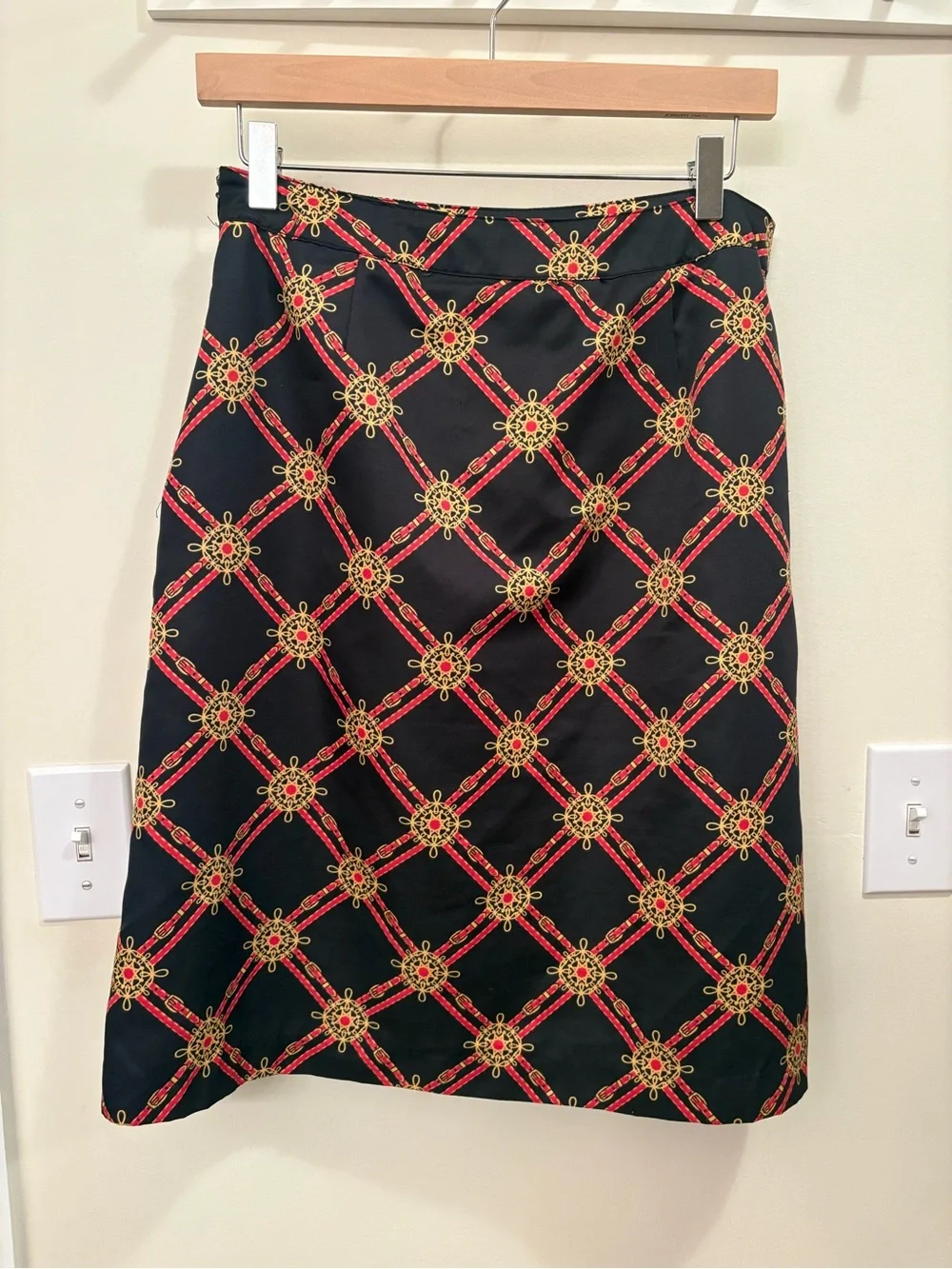 Vintage 80s JG Hook Nautical Plaid Skirt Size 10 Secretary Core Retro Office